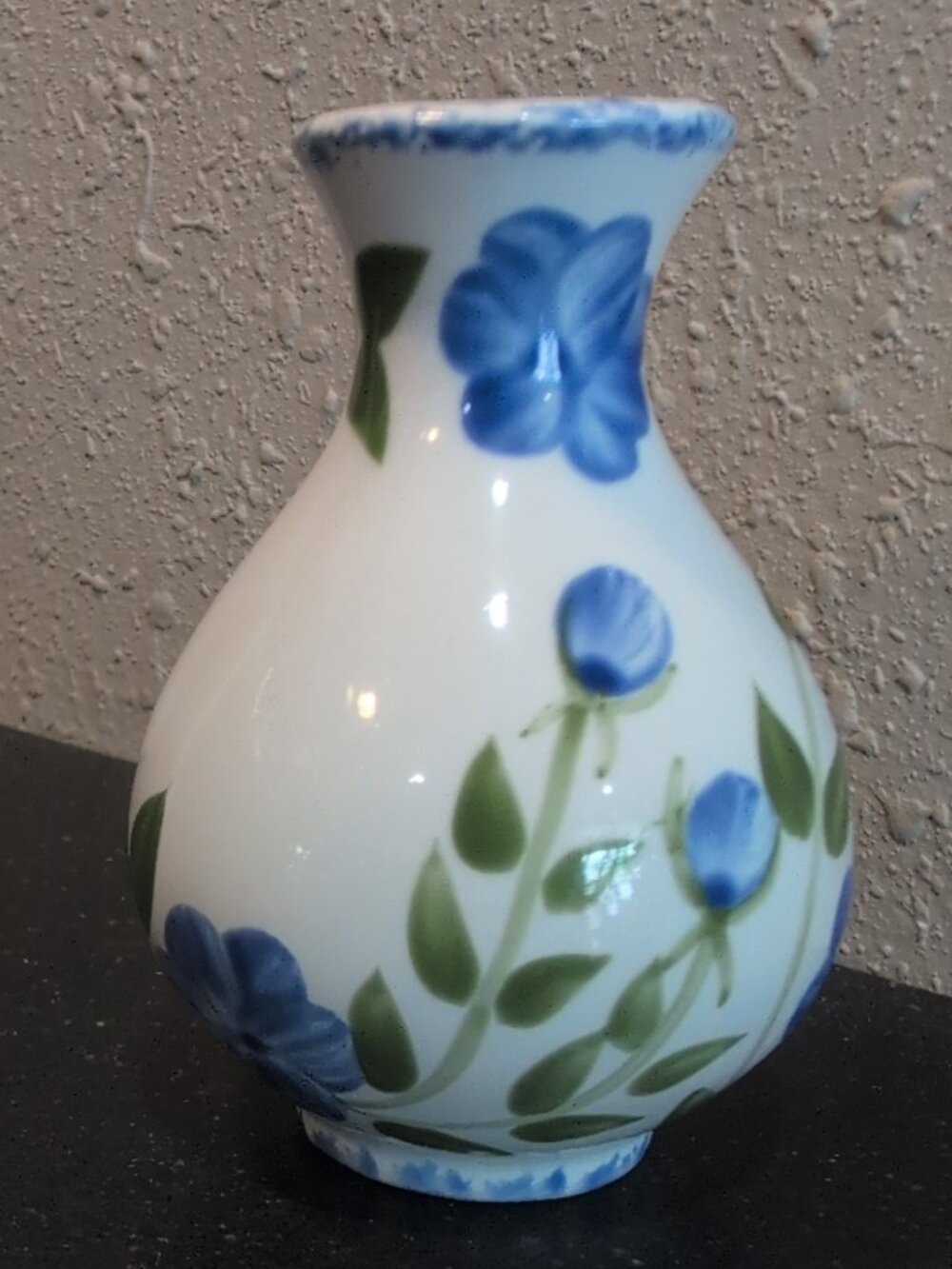 3" Ceramic, Hand Painted Bud Vase With Floral Design